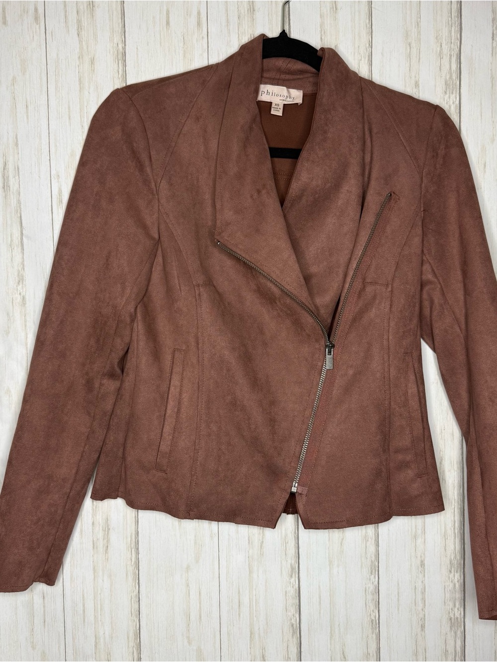 Philosophy Brown Suede Jacket XS